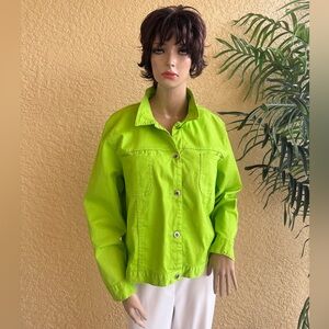 IMPULSE brand lime green canvas jacket